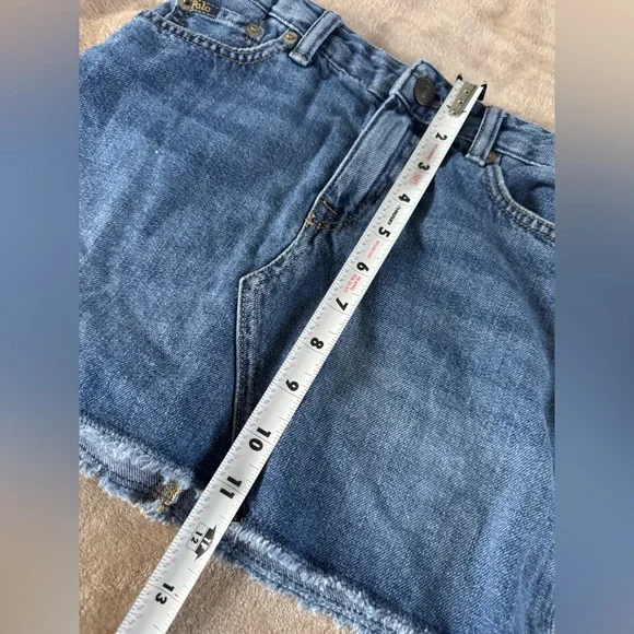 Polo Ralph Lauren Denim Mini Skirt Girls Size 7-8 Preppy Y2K - Picture 8 of 8